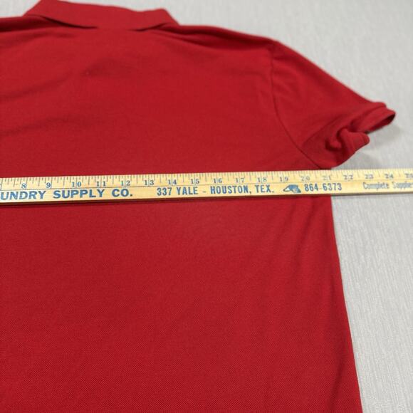 Polo Ralph Lauren Earth Polo Mens Red Shirt Custom Slim Fit Size M Green Pony - Picture 4 of 6